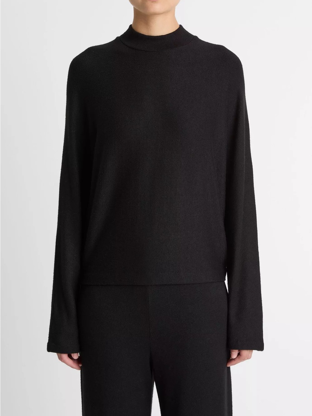 Vince NWT Mock Neck Dolman Sleeve Sweater Black size S